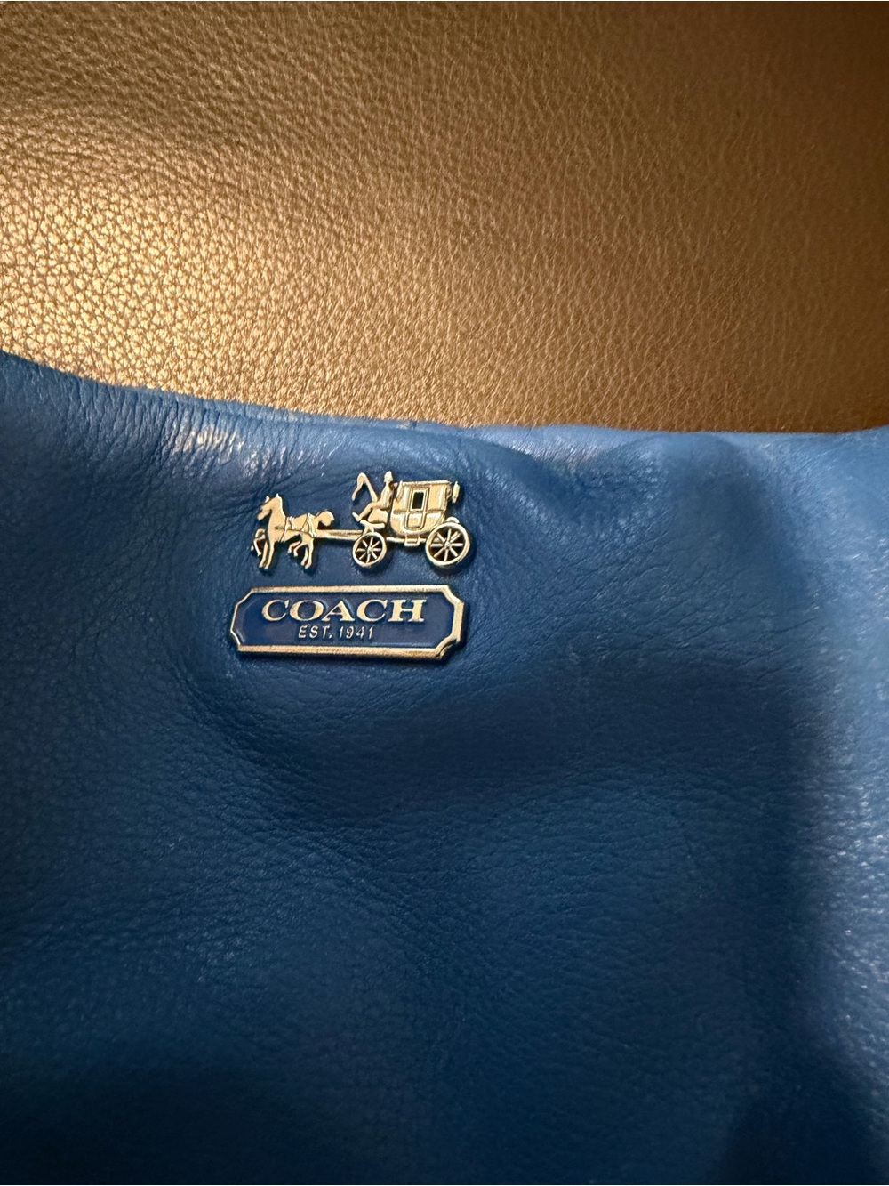 vintage Coach Blue Pebbled Leather Shoulder Bag
Selling for mother in law - Picture 2 of 7